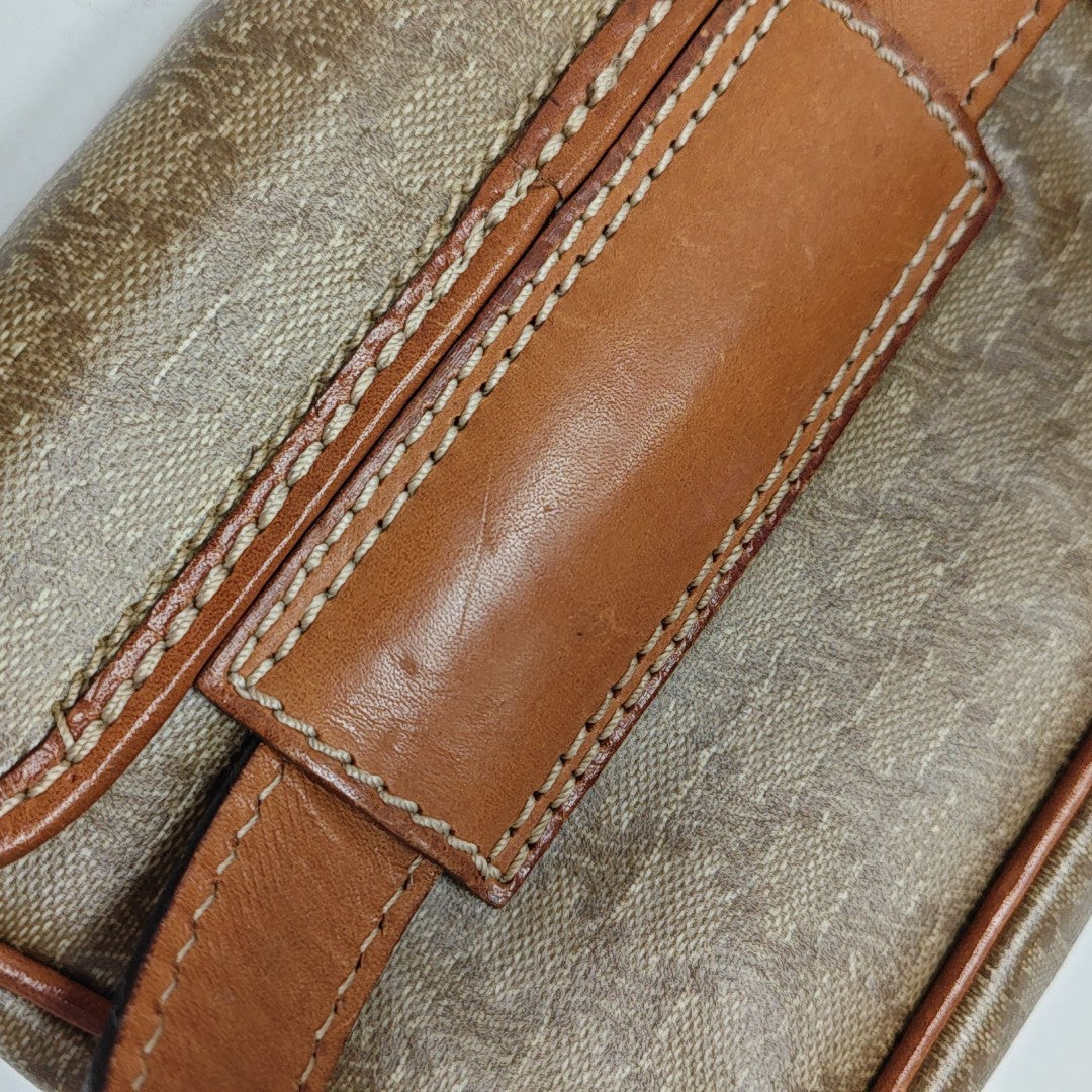 Coated Canvas Belt Bag Brown