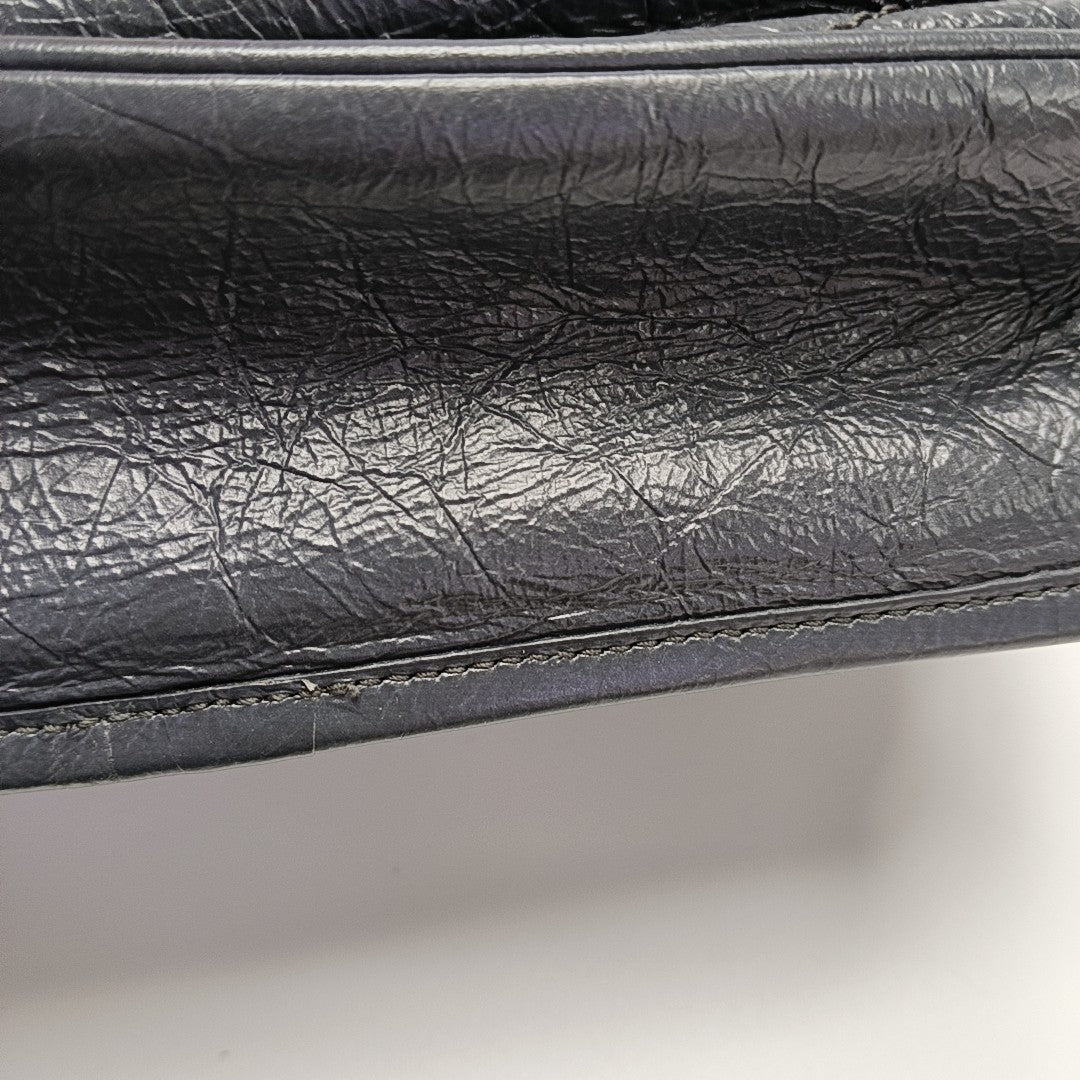 NIKI Small Chevron Calfskin Gray