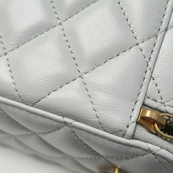 Quilted Lambskin Shoulder Bag Blue