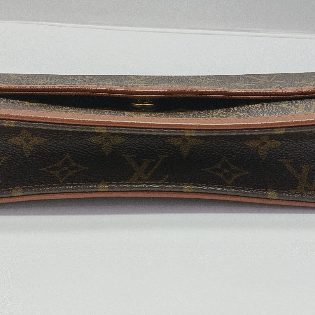 DAME Monogram Coated Canvas Brown