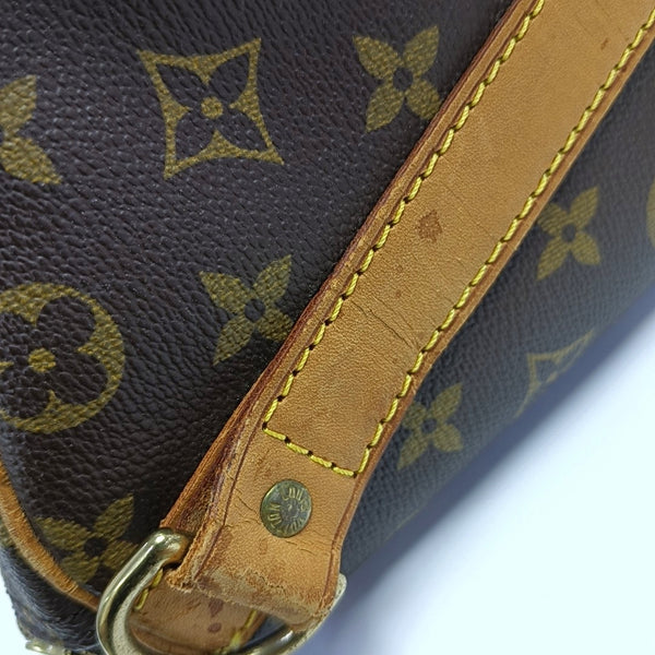 KEEPALL 50 Monogram Coated Canvas Brown