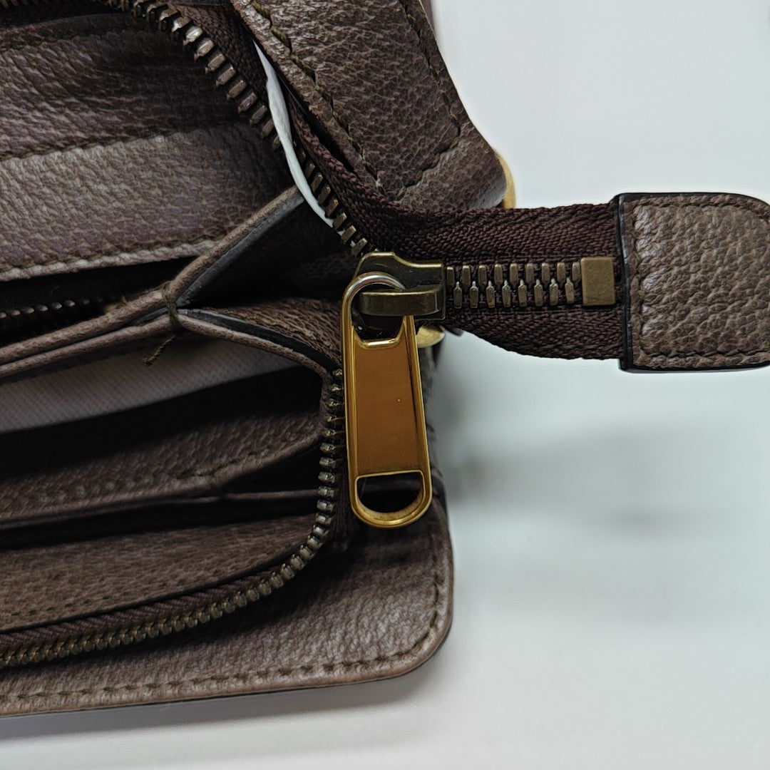 Ophidia Medium Monogram Coated Canvas Beige