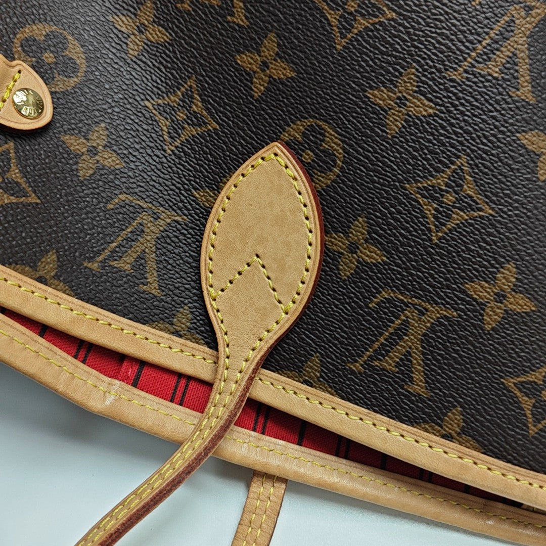 NEVERFULL MM Monogram Coated Canvas Brown