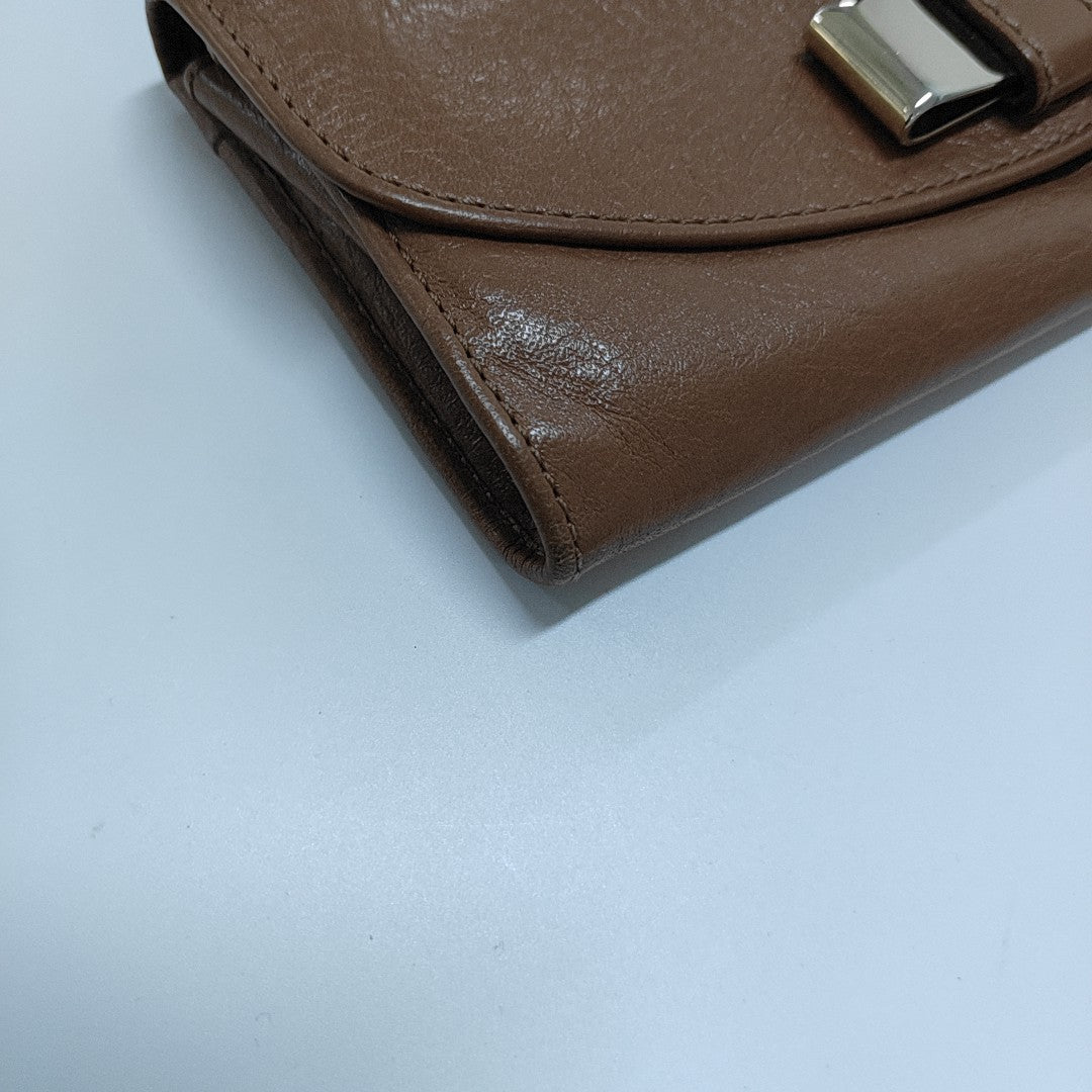 Lily Calfskin Brown Wallet