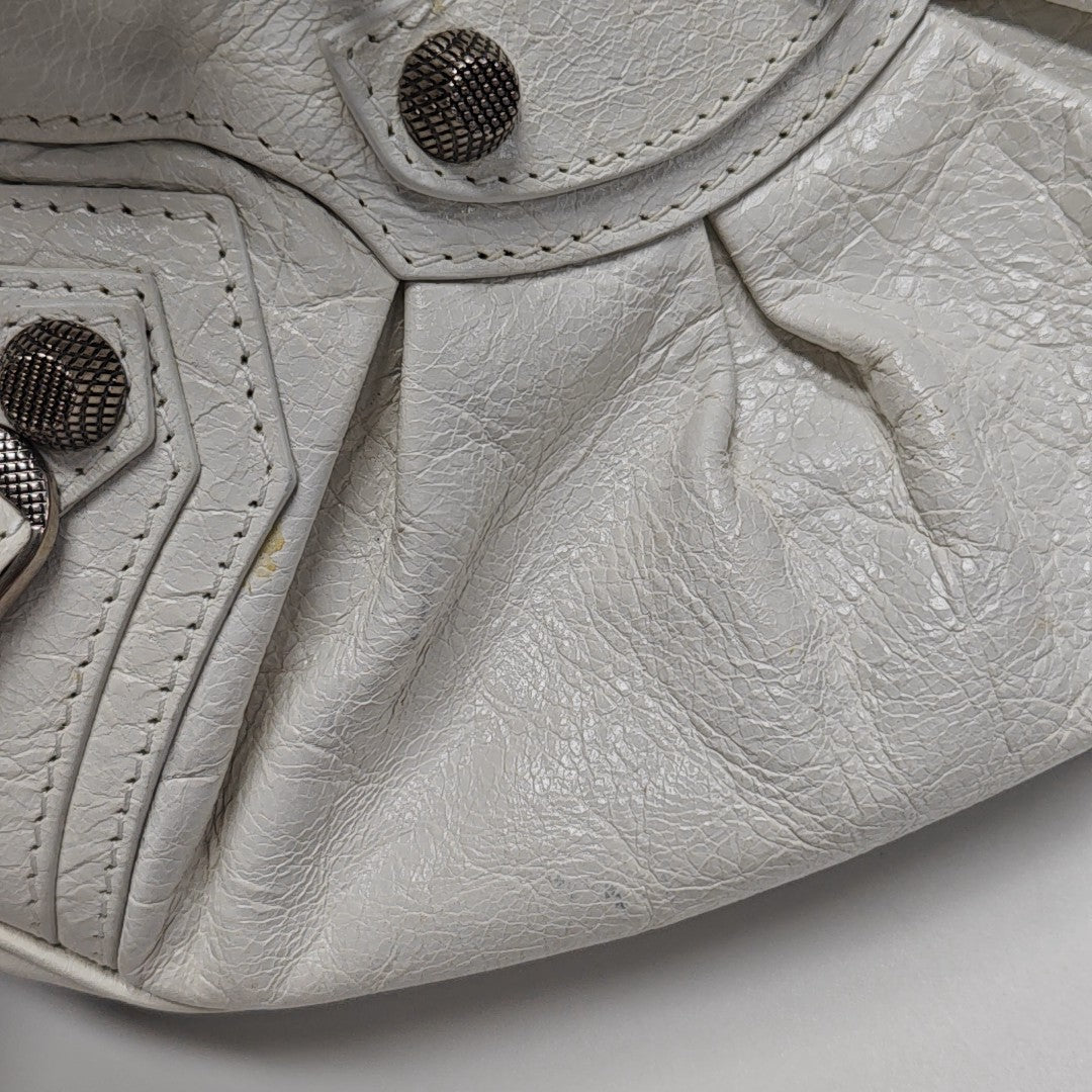 Le Cagole Mini Calfskin White