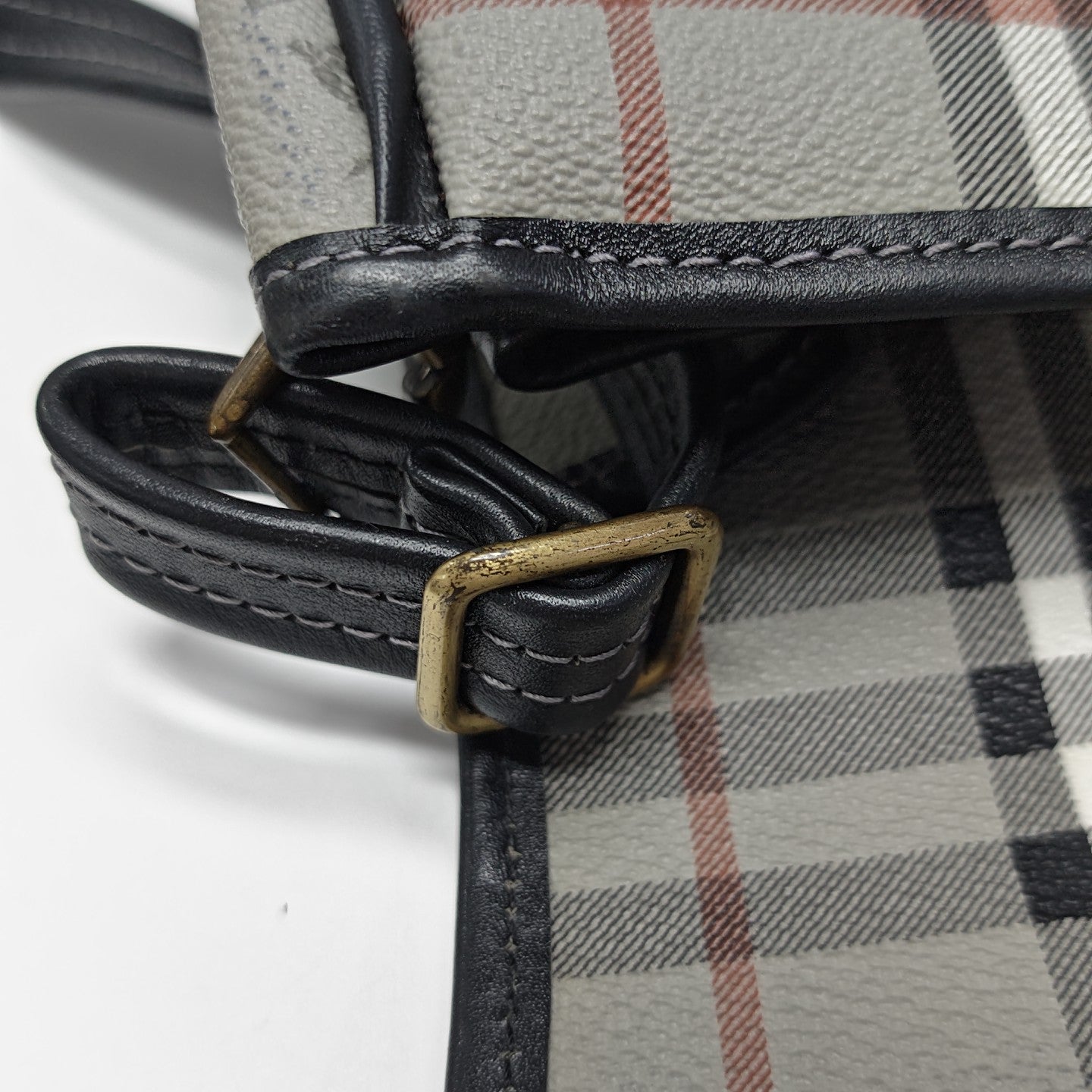 Coated Canvas Shoulder Bag Gray