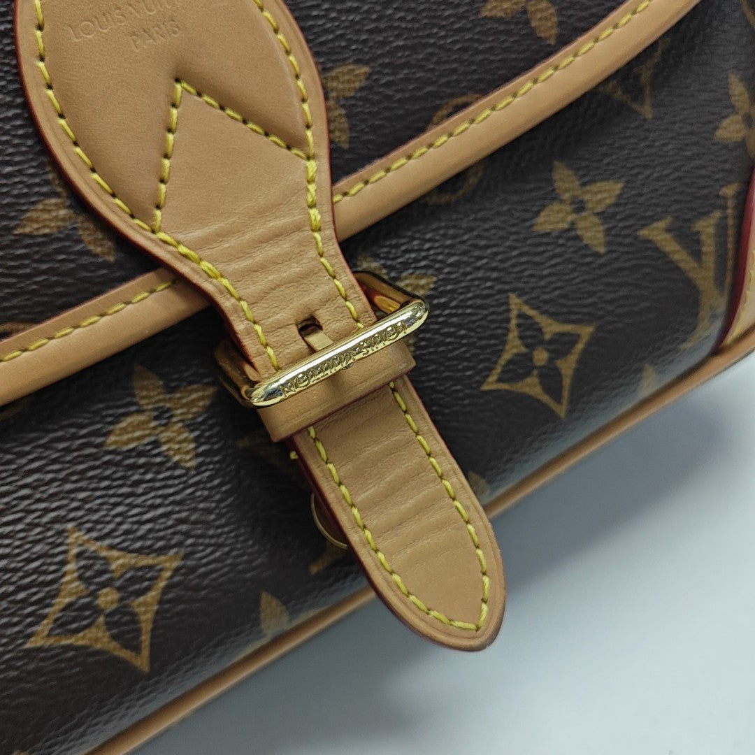DIANE Monogram Coated Canvas Brown