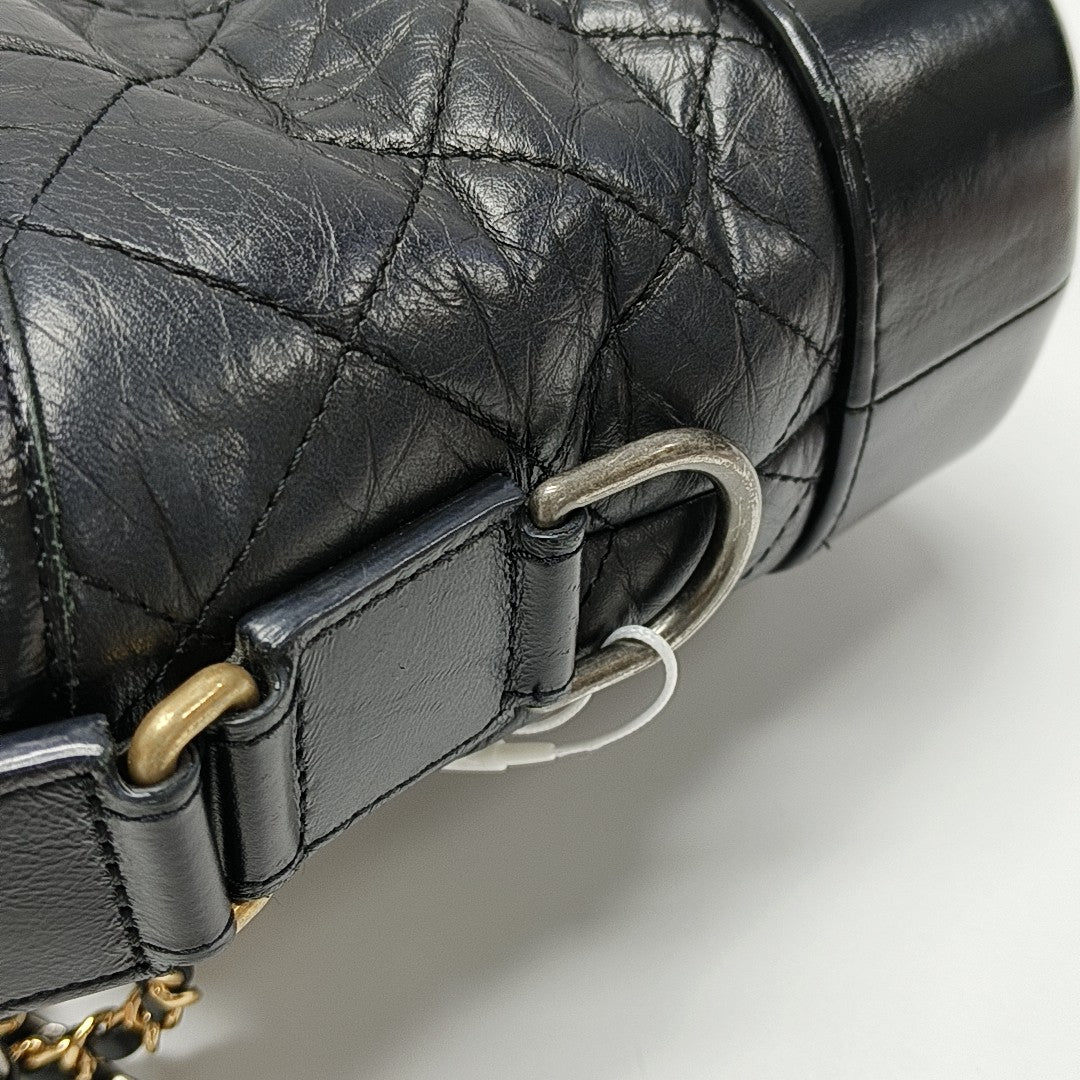 GABRIELLE Small Quilted Calfskin Black