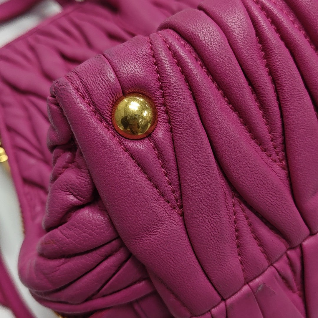 Quilted Lambskin Tote Bag Red