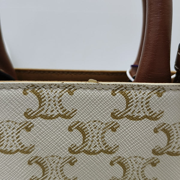 CABAS CELINE Mini Coated Canvas White