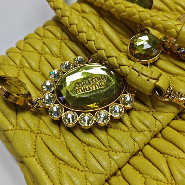 Crystal Quilted Lambskin Yellow