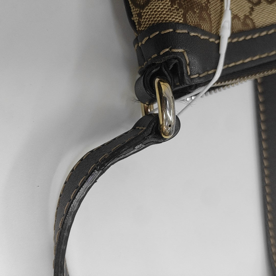 Monogram Canvas Shoulder Bag Beige