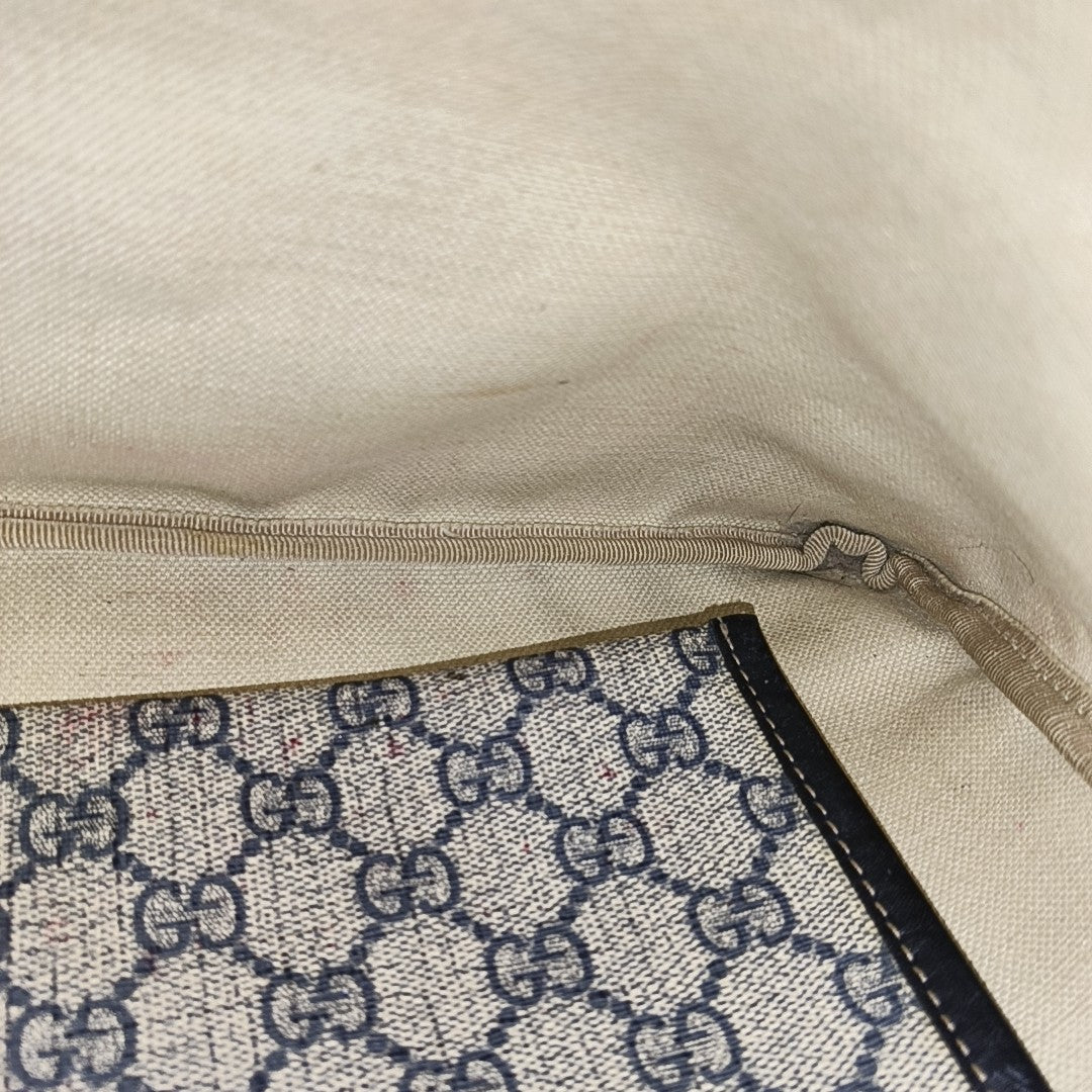 Monogram Coated Canvas Shoulder Bag Blue