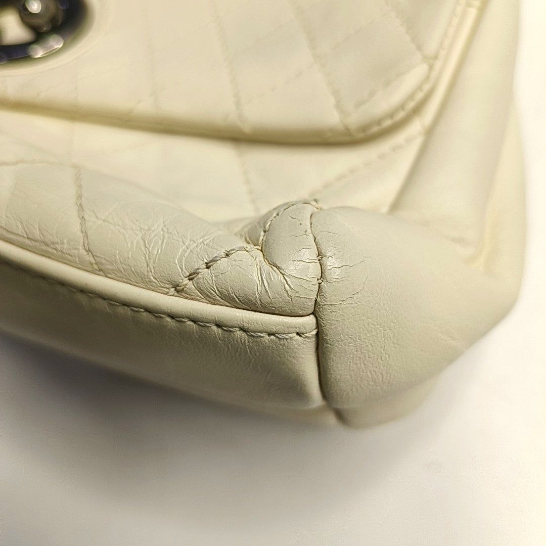 Quilted Lambskin White