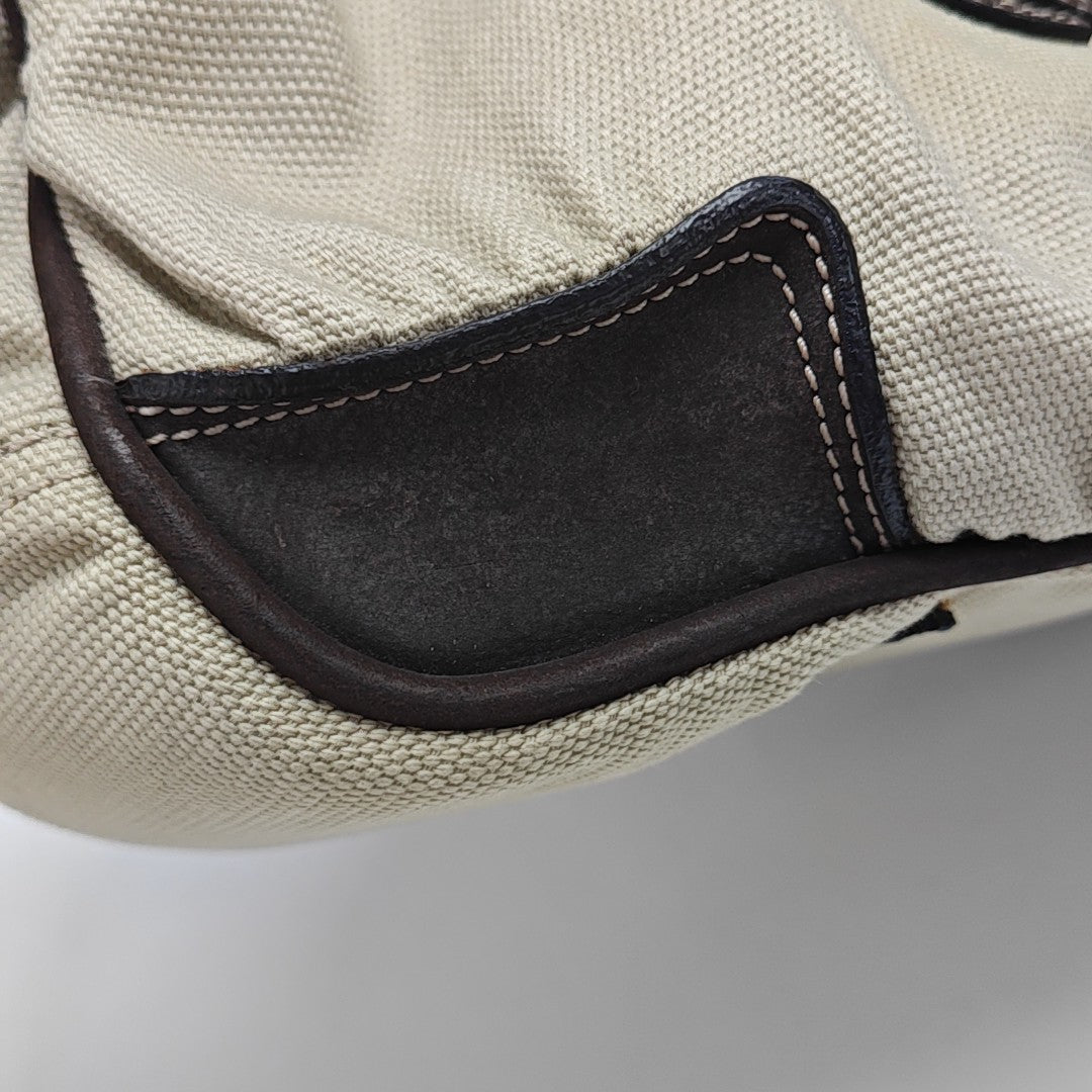 Canvas Shoulder Bag Beige