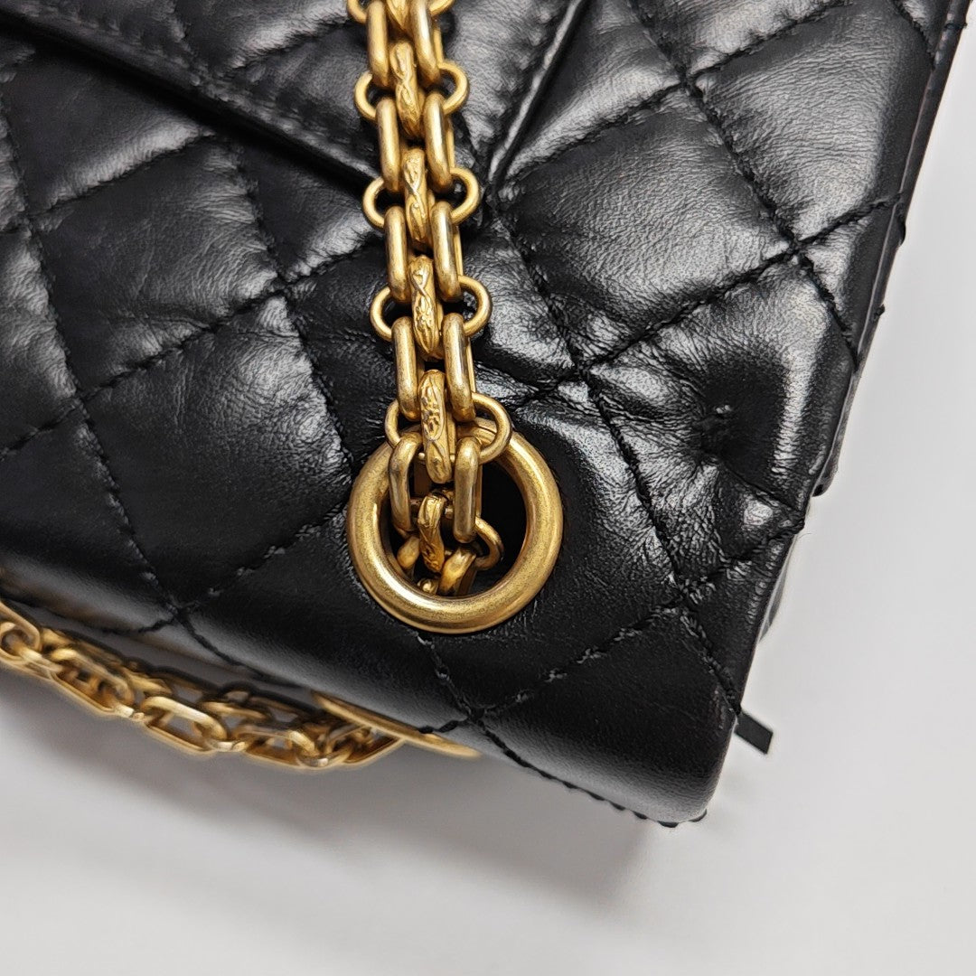2.55 225 (small) Quilted Calfskin Black
