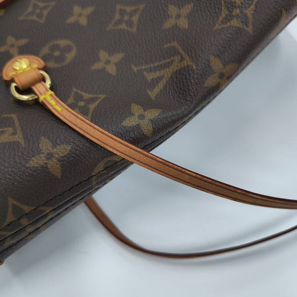 NEVERFULL MM Monogram Coated Canvas Brown