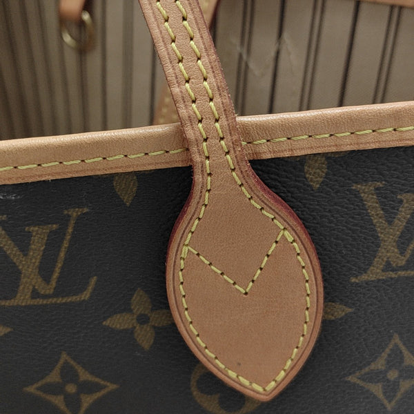 NEVERFULL MM Monogram Coated Canvas Brown