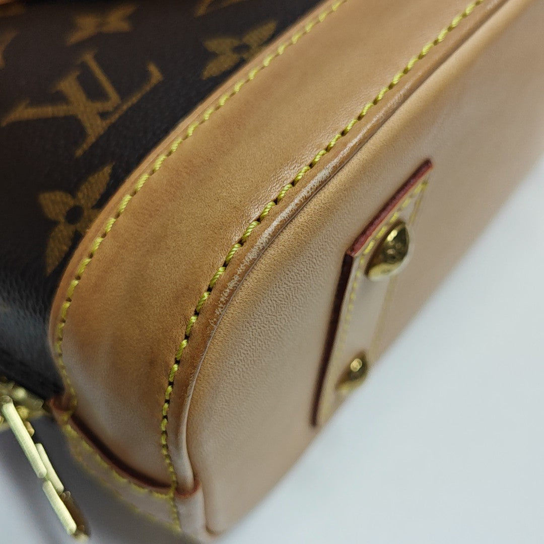 ALMA BB Monogram Coated Canvas Brown