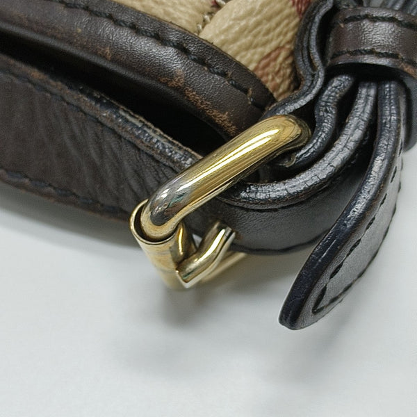 Coated Canvas Shoulder Bag Beige