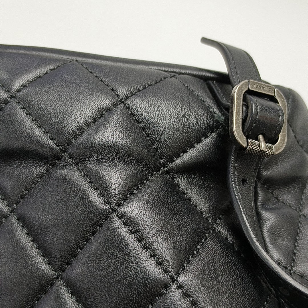 Quilted Lambskin Backpack Black