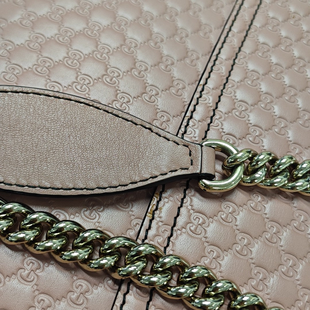 Emily Chain Monogram Calfskin Pink