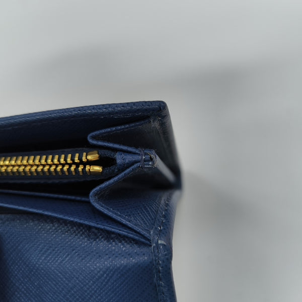 Calfskin Clutch Large Blue