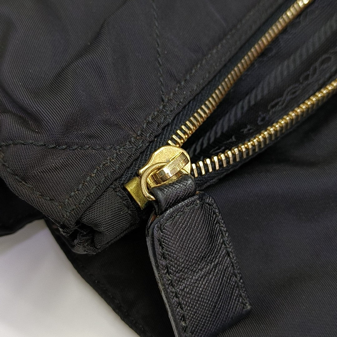Nylon Quilted Nylon Black