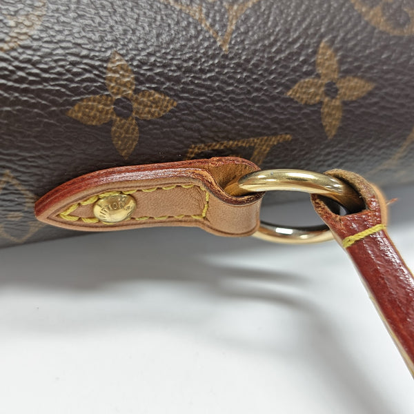CLUNY MM Monogram Coated Canvas Brown