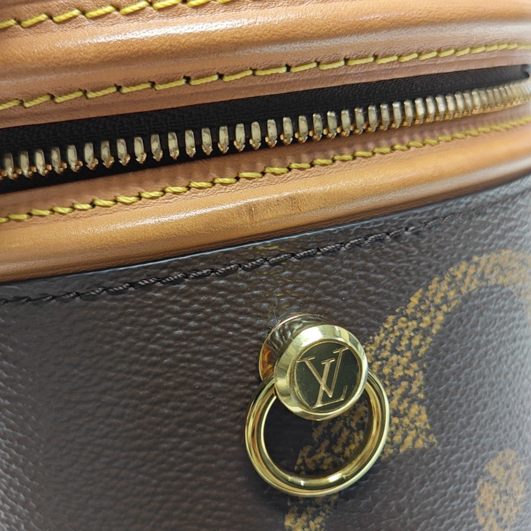 CANNES Monogram Coated Canvas Brown