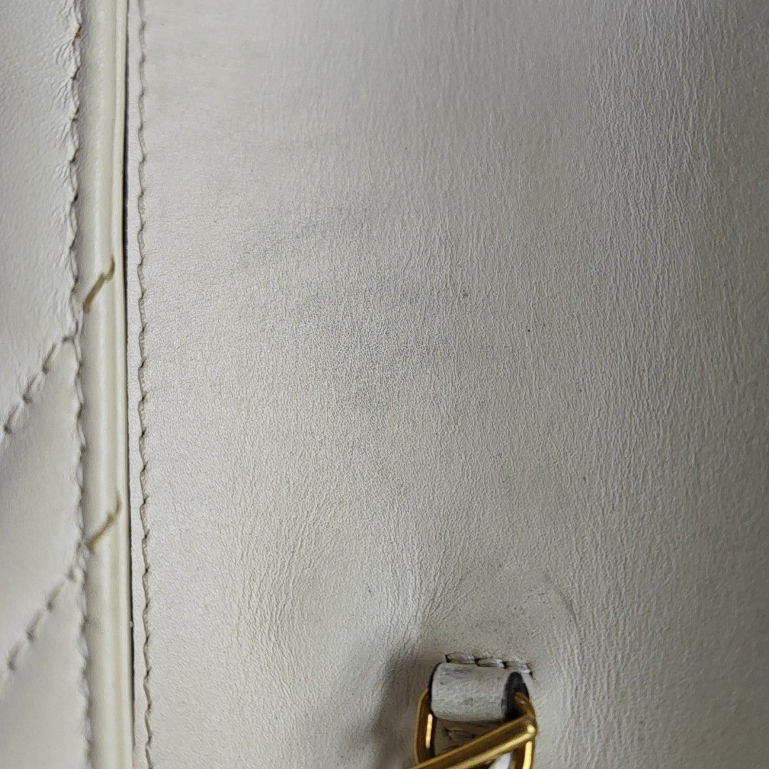 GG Marmont Mini Quilted Calfskin White