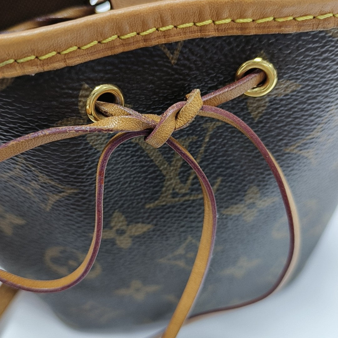 NÉONOÉ Nano Monogram Coated Canvas Brown