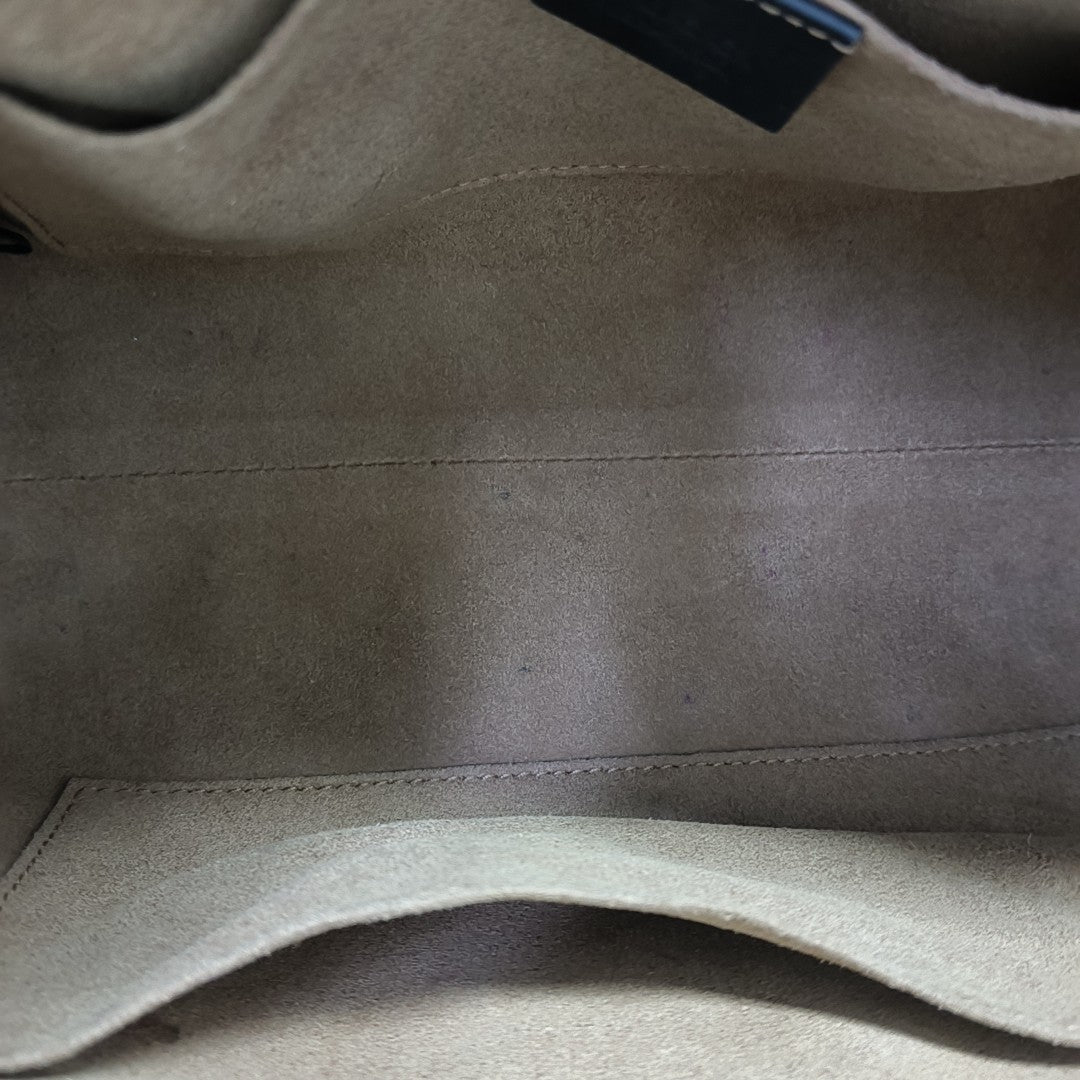 Padlock Small Monogram Coated Canvas Beige