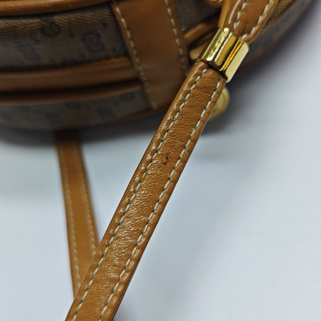 Monogram Coated Canvas Shoulder Bag Brown