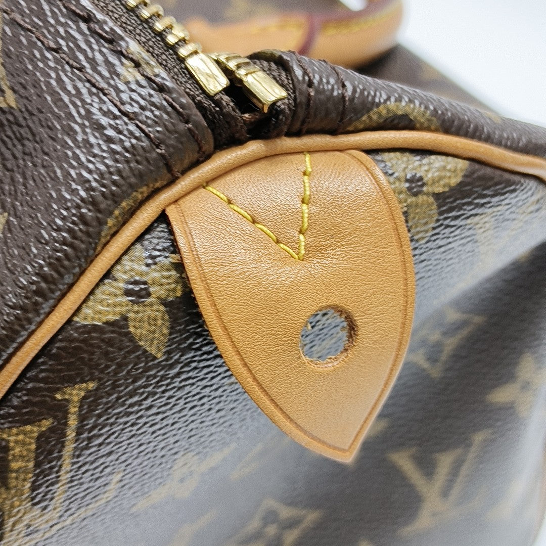 SPEEDY 30 Monogram Coated Canvas Brown
