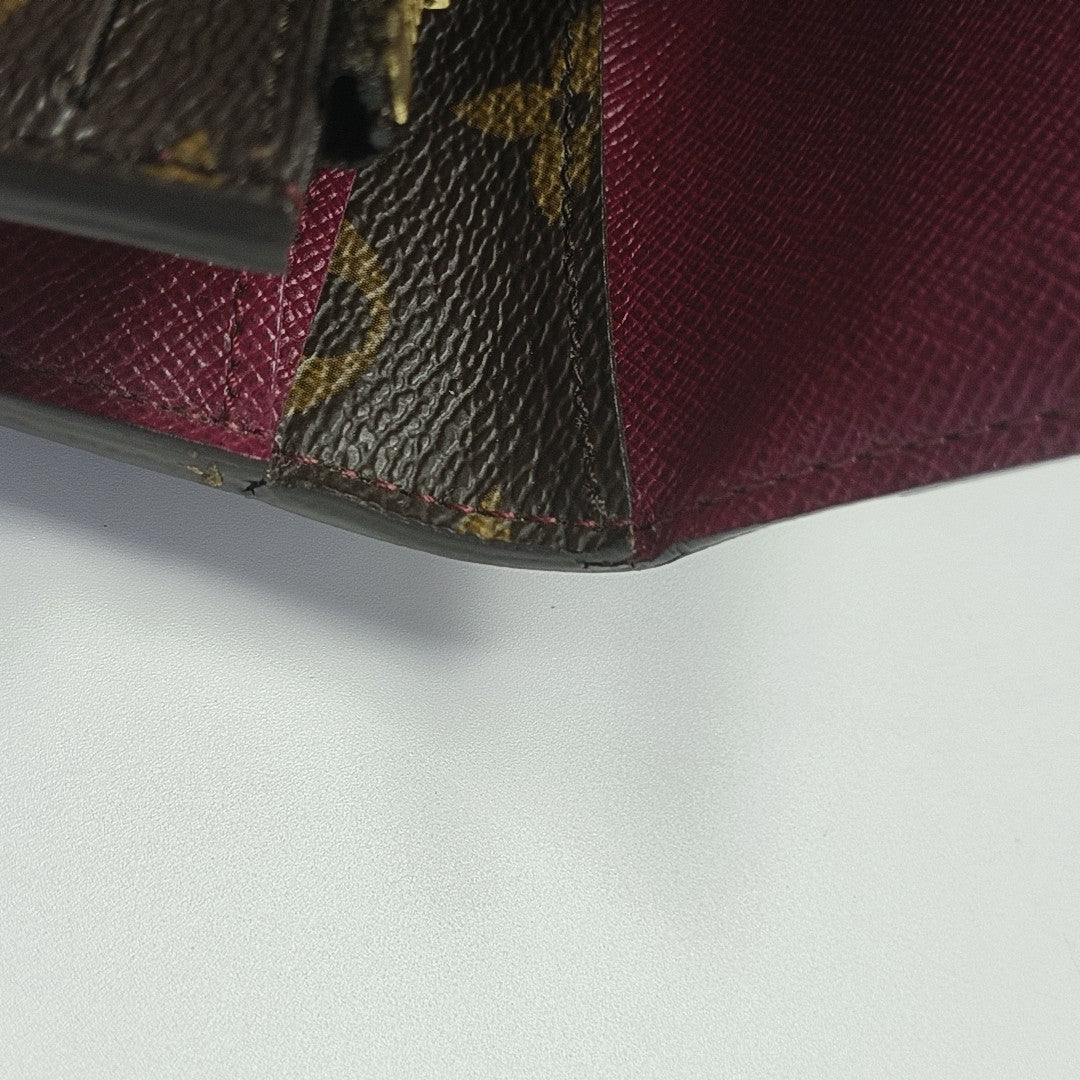 EMILIE Monogram Coated Canvas Brown Wallet