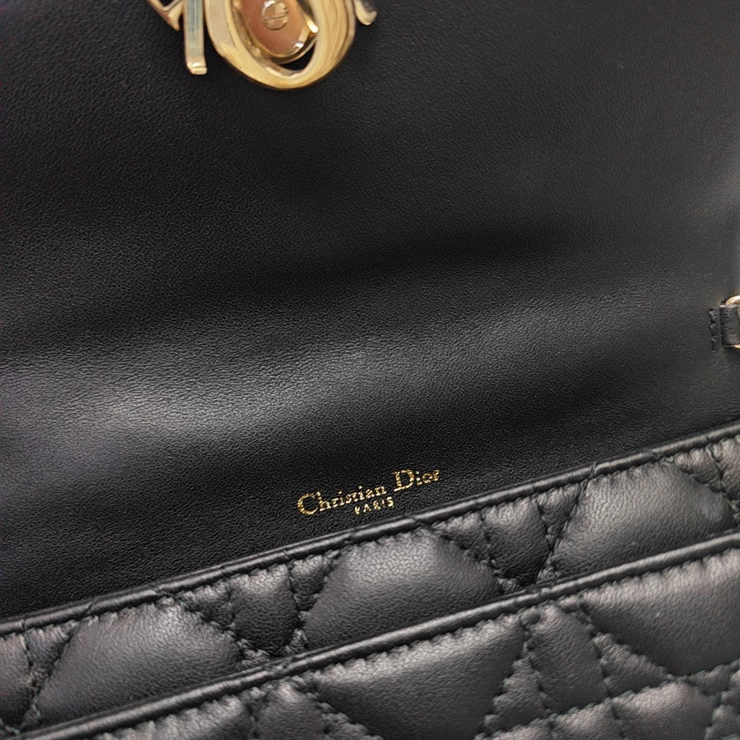 Lady Dior Small Cannage Lambskin Black