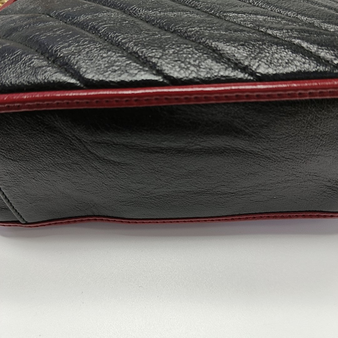 GG Marmont Mini Quilted Calfskin Black