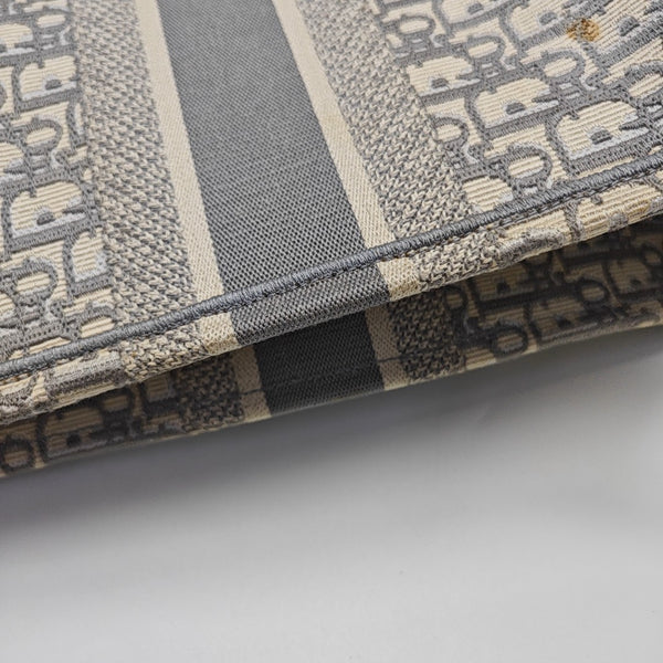Book Tote Large Oblique Canvas Gray