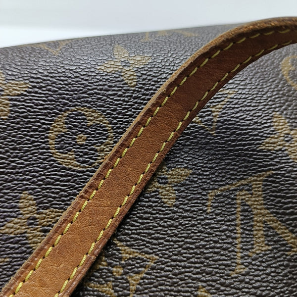 MONTORGUEI PM Monogram Coated Canvas Brown