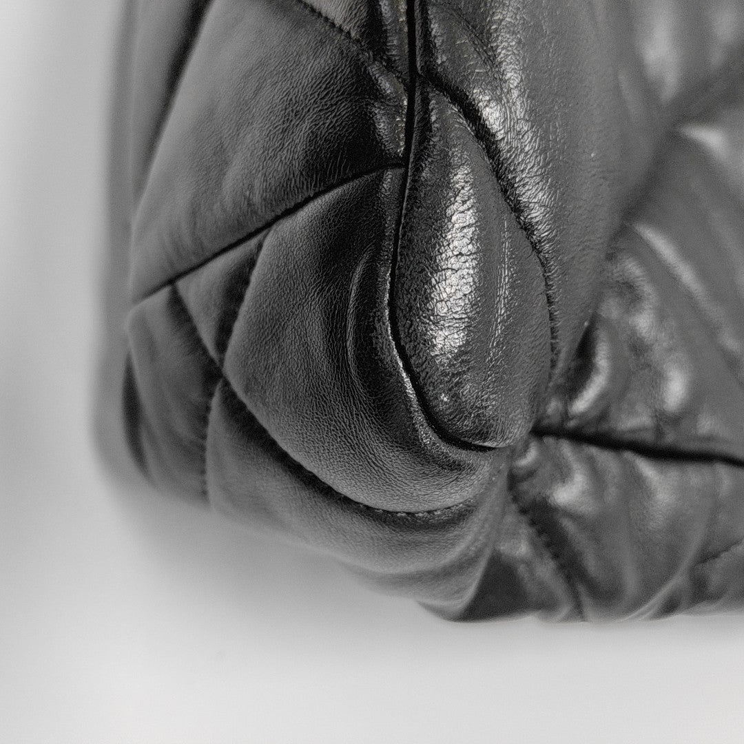 CHANEL 19 Large Quilted Lambskin Black