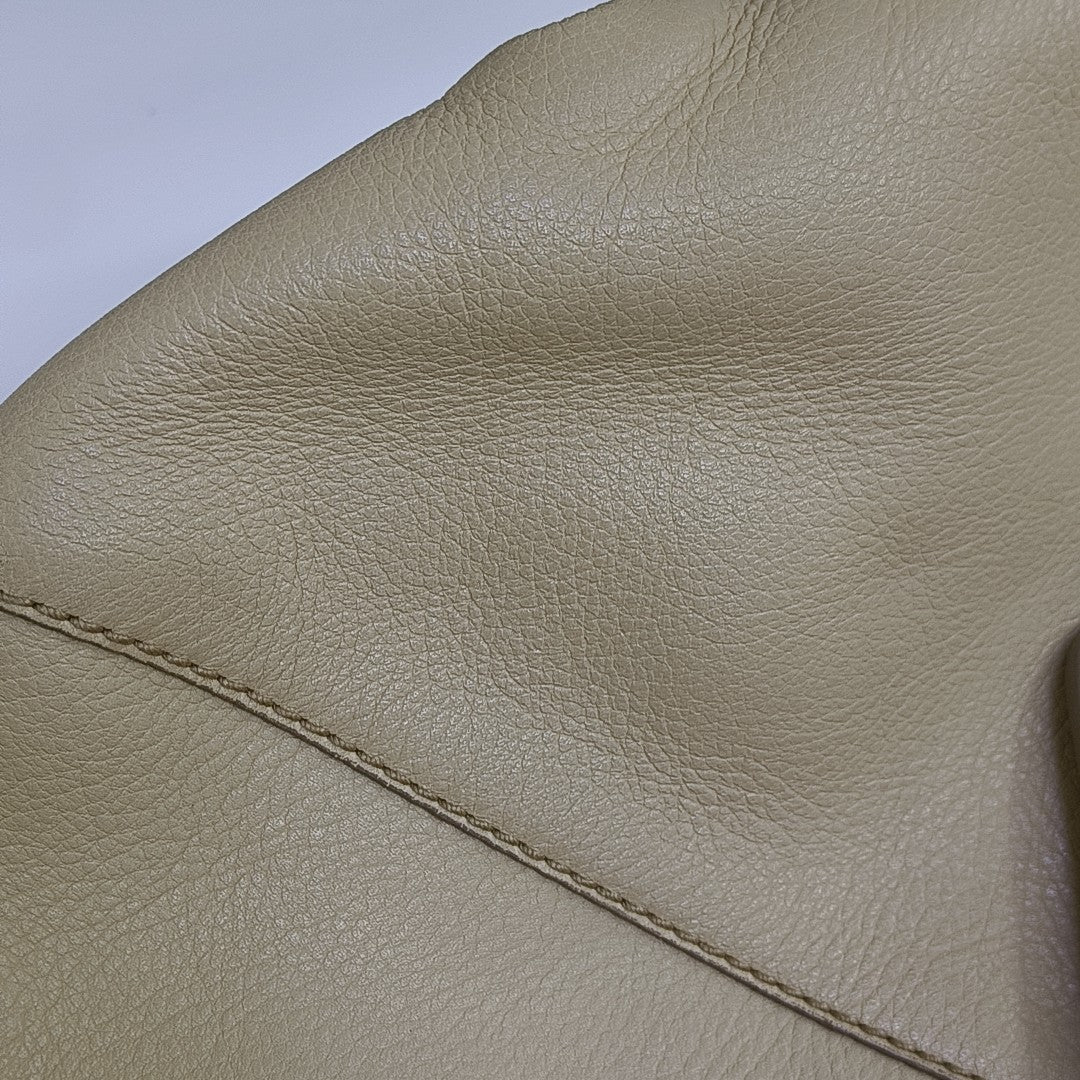 Calfskin Top Handle Bag Beige