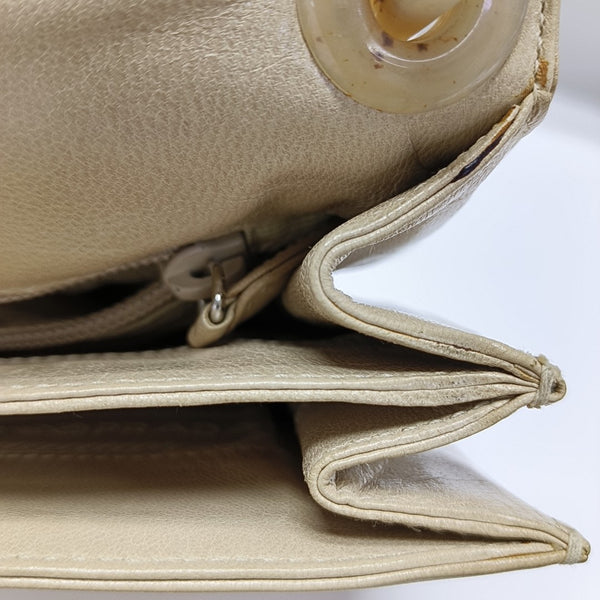 Calfskin Shoulder Bag Beige