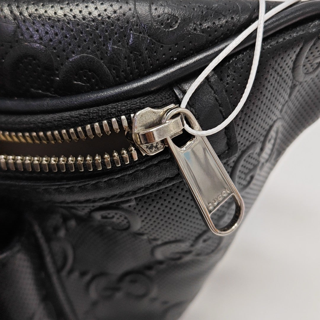 Monogram Calfskin Belt Bag Black