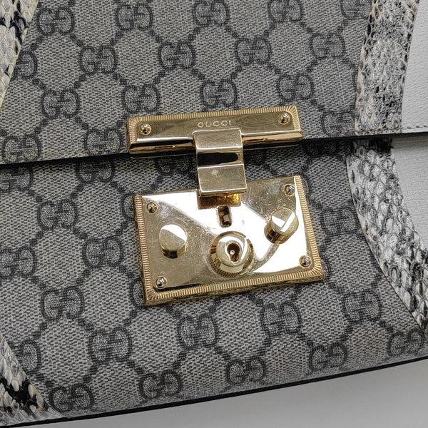Padlock Small Monogram Coated Canvas White