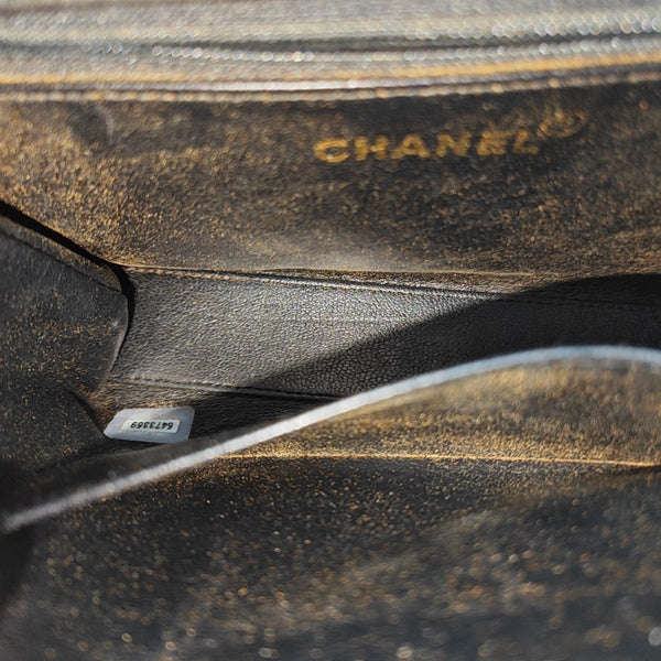 Lambskin Top Handle Bag Brown