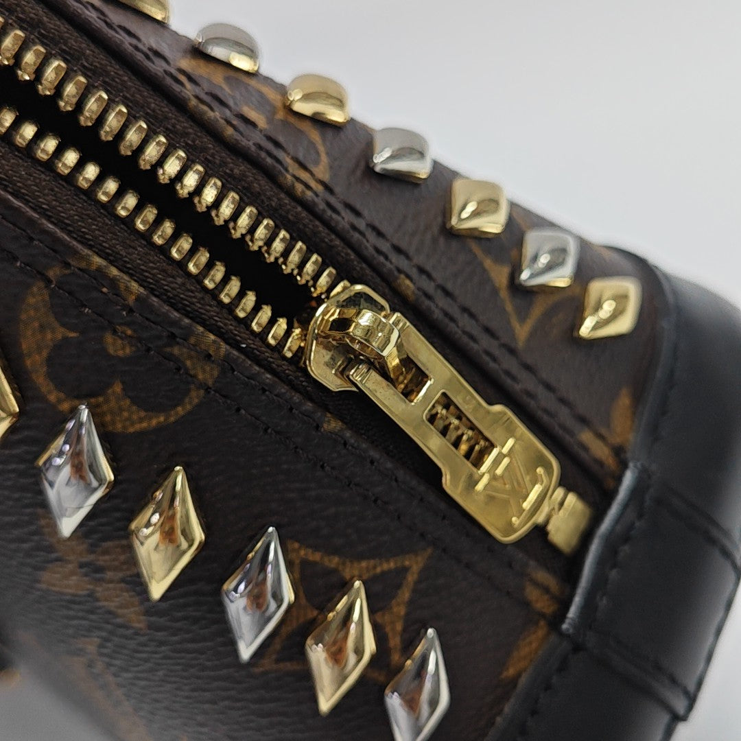 ALMA BB Monogram Coated Canvas Brown