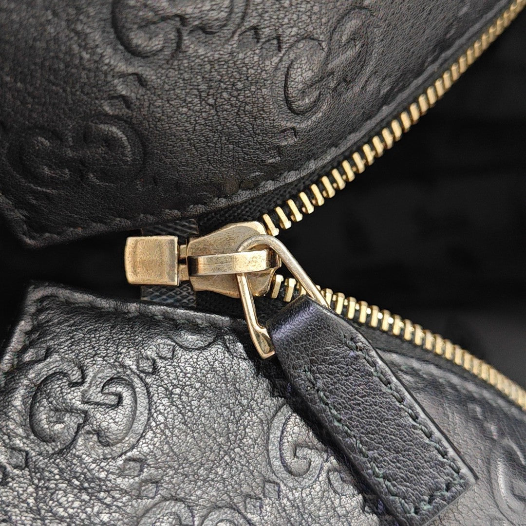 GG Imprime Monogram Calfskin Black