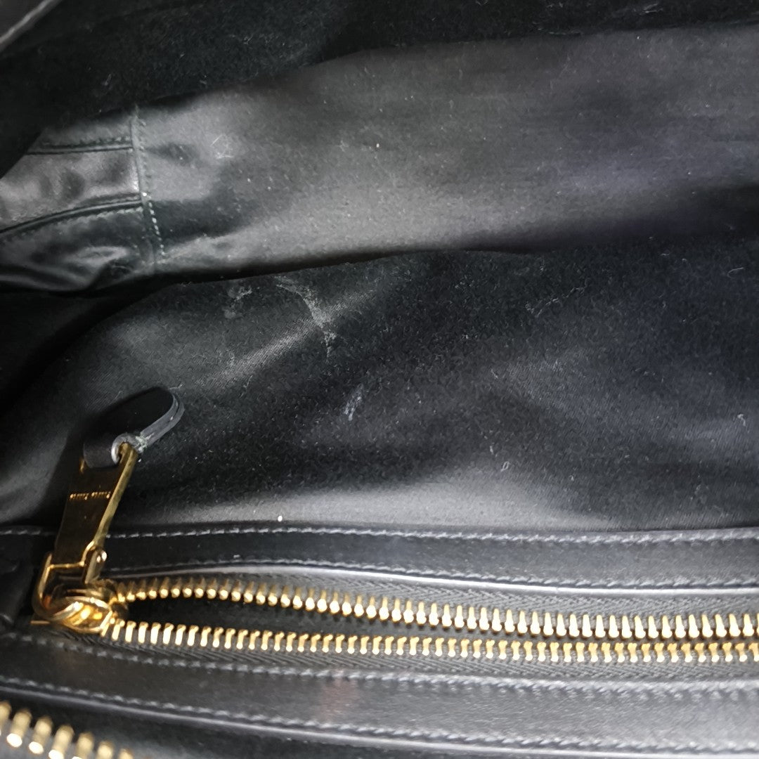 Beau Large Calfskin Black