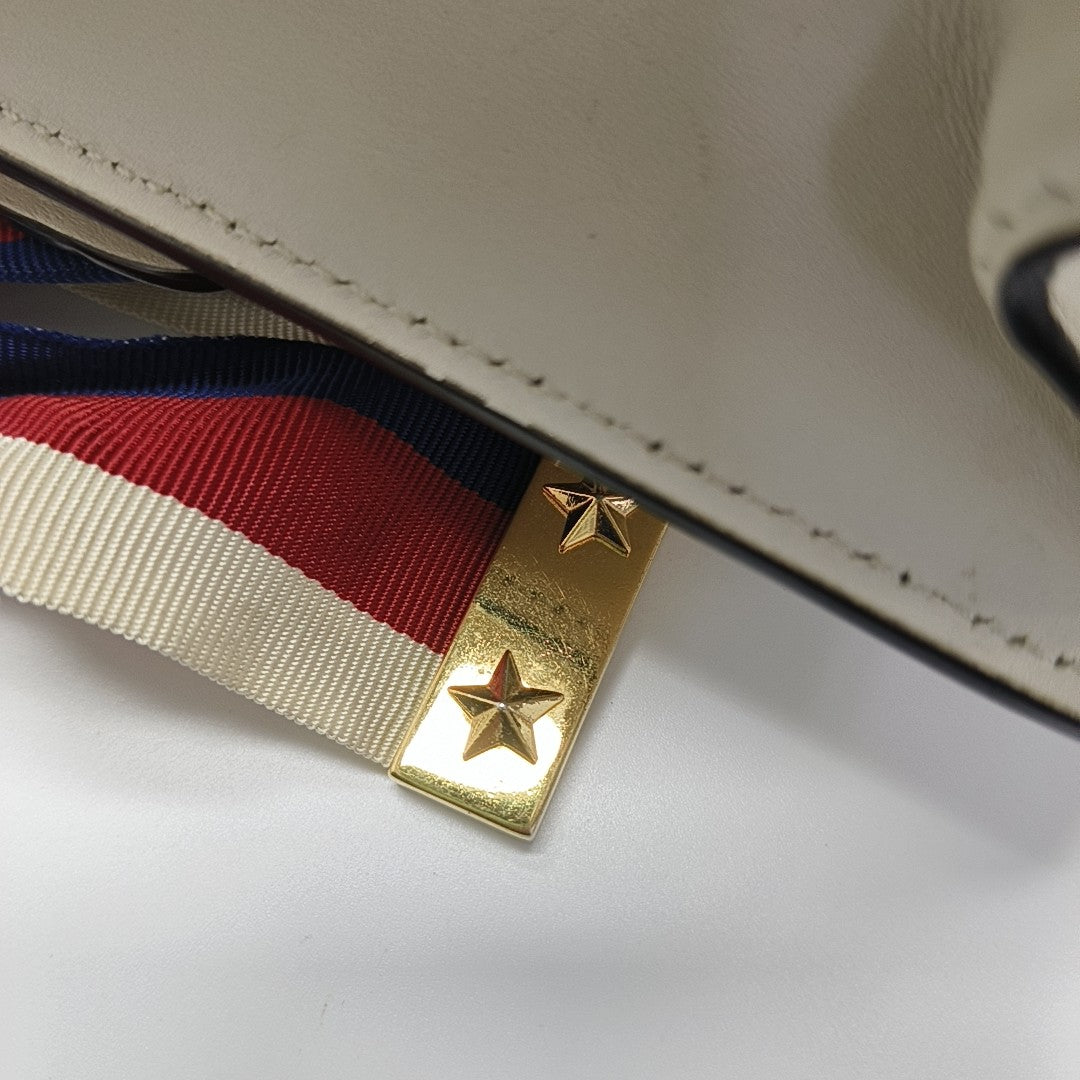 Authenticated pre-owned  Sylvie Mini Calfskin White - Shoulder Bag at Looply